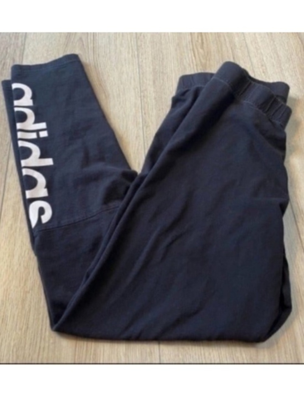 Adidas Black white Logo leggings pants tights